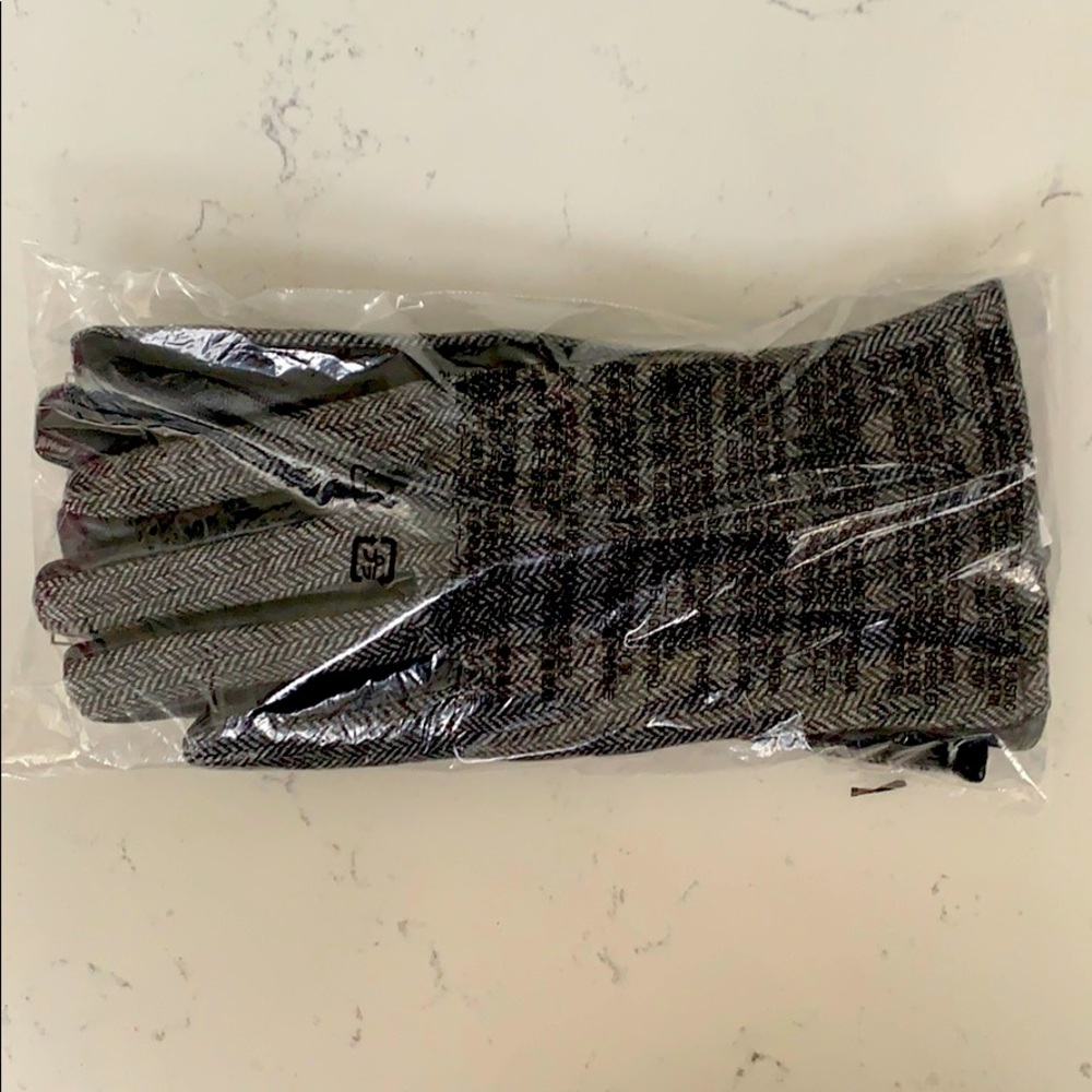Banana Republic Womens Tweed & Leather Gloves NWT